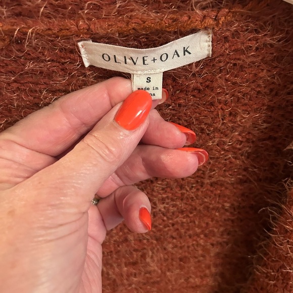 Olive & Oak Fuzzy Rust Cardigan - Picture 3 of 6